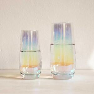 홈카페 파티 홀로그램 유리컵 550ml