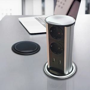 싱크대 아일랜드식탁 빌트인 매립 스마트 USB 푸쉬풀 팝업콘센트 3color