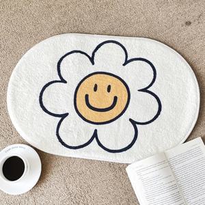 [리퍼] 데이지 스마일 미끄럼방지 욕실 발매트 현관 러그