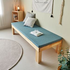 3인용 평상형 원목 소파베드+토퍼 세트 70x180cm 원목쇼파 원목쇼파베드