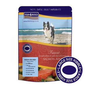 강아지 눈물 자국 개선 사료 연어 어덜트 라지 키블 900g