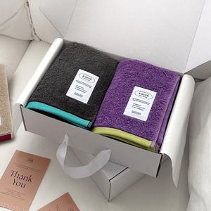 AREUM 아름 40수 코마사 호텔수건 2매 선물세트(크라프트)