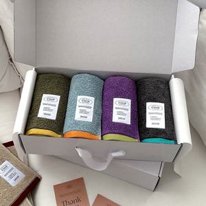 AREUM 아름 40수 코마사 호텔수건 4매 선물세트(크라프트)