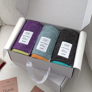 AREUM 아름 40수 코마사 호텔수건 3매 선물세트(크라프트)