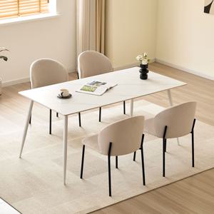블랜 식탁 단면 4인 화이트 1600 포세린 철재 세라믹식탁 테이블