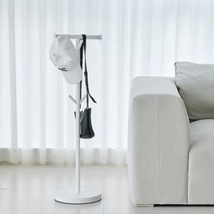 한샘 데일리 스탠드 이동식 다용도 옷걸이 드레스룸 철제 튼튼한 행거 (화이트)