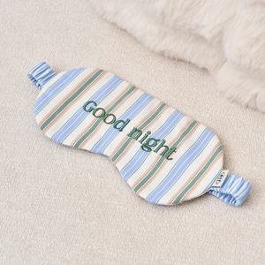 위캔드 60수 면 100 멀티스트라이프 슬리핑마스크 블루