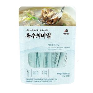 대령숙수 육수의비밀 해물한포 분말육수 20포 해물육수
