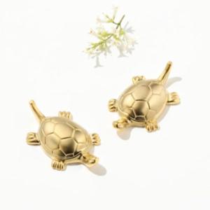 24K 금도금 거북이 수저받침 1p 무병장수 건강기원 혼수예단 선물
