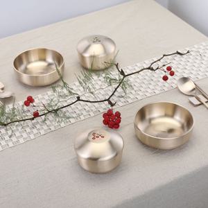 Origin 방짜유기 오색설중매 2인 반상기세트 항균99.9%