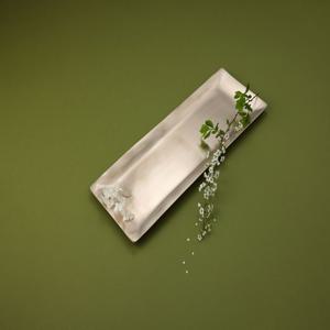 Heritage 방짜유기 긴 사각접시 플레이트 특대 37cm