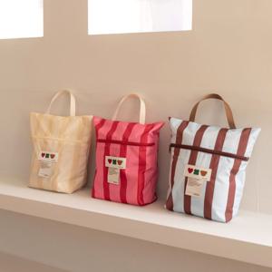 럭키비비 어린이집 준비물 스트라이프 방수 파우치