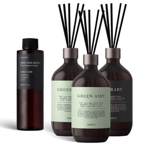 [1.7L 대용량] 네이처 디퓨저 500ml 3개 + 리필 200ml 세트 실내방향제