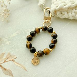 천연 호안석키링 타이거아이즈 원석 미니키링 금전운 재물운 행운 차키링