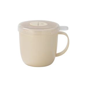 홀로홀로 전자레인지용 과일 샐러드 도시락 용기 플렉시컵 580ml 베이지