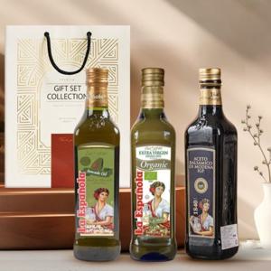 에스파뇰라 유기농 올리브오일 아보카도오일 발사믹식초 500ml 3종 선물세트