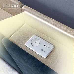 침대헤드 가구 매입 스위치 콘센트 usb 고속충전  LED 조명 세트 INA5