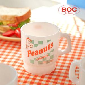 1+1 스누피 밀크글라스 머그컵 (정품 라이센스)