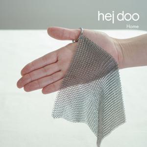 더 촘촘한 스텐 링 수세미 316L 스테인리스 무쇠팬 세척 15x15cm