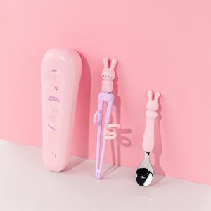 릴팡 더스틱 맥스 젓가락 스푼케이스3P세트 왼손용(스노우래빗)