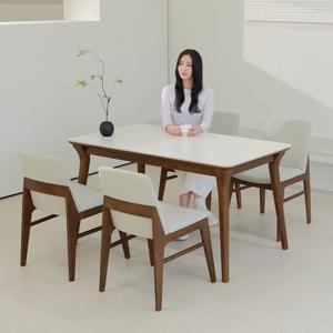 [리퍼] 루나 1400 포세린 세라믹 4인용 식탁+의자4