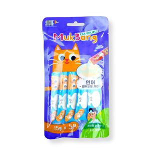 먹방 짜먹는 고양이 기능성간식 (15gX5ea) 연어