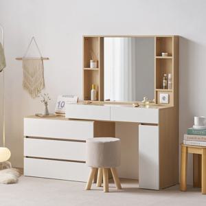 세이라 콘센트 수납 확장형 1000 거울 화장대 2Colors