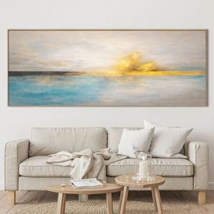 거실 포인트 인테리어 와이드 추상화 시리즈 21종 캔버스 그림액자 15.블루앤골드