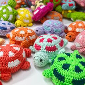 베트남 거북이 줄자 수제 제작 뜨개 니트 귀여운 미니 키링 1.5m