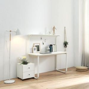 모던심플 둥근모서리 상단선반 책상 투서랍세트(1200 2색)