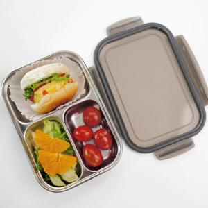 스텐 다이어트 식판 어린이집 급식식판 3구+뚜껑