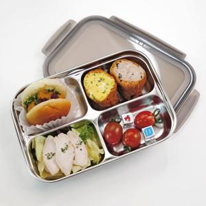 스텐 다이어트 식판 어린이집 급식식판 4구+뚜껑