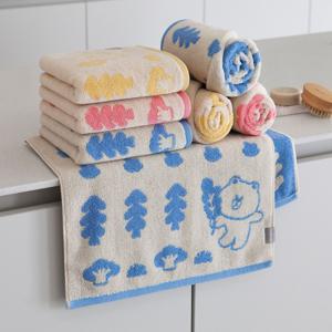 캐릭터 수건 30수 160g 포레스트 선염 세면타올 (40x80cm) 3매