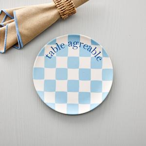 데일리브런치 뱀부파이버 원형접시 D20 체커보드