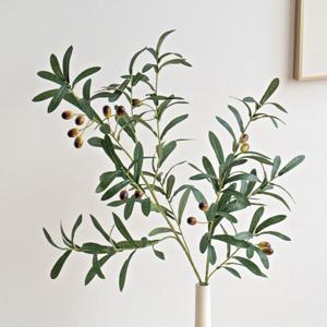 올리브 가지 나무 조화 열매  그린잎 플랜테리어 장식