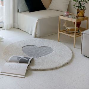 하트 원형러그 터프팅 미니 소형 카페트 아이방 키즈 러그 집들이선물