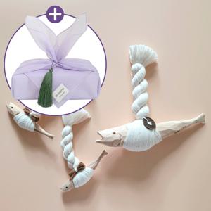 명장 콜라보 큰사이즈 편백나무 액막이명태 북어 행운 부적 (이사 개업 기념일 집들이 선물)