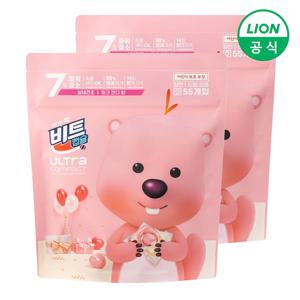 비트 캡슐세제 X 잔망루피 울트라 핑크캔디 55개입 X 2개