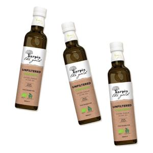 유기농 언필터드 냉압착 엑스트라버진 올리브유 500ml*3팩