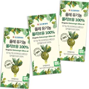 올레 유기농 올리브유 100% 8g*14포 3팩