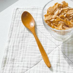 원목 디저트 스푼 가벼운 티스푼 아이스크림 황옻칠