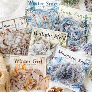 다꾸스티커 PET 원터 라이프 빈티지 다이어리 꾸미기 감성 데코 다꾸용품 인물