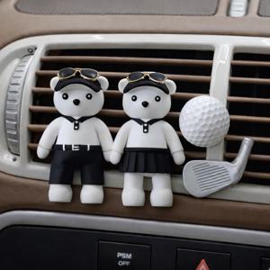홀인원 골프 곰돌이 4종세트 석고방향제 차량용방향제 새차선물 마그넷 방향제 답례품추천