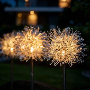 태양광 꽃등 LED 정원등 태양열 야외 조명 잔디등 전구 야외 마당 주택등 조화 민들레