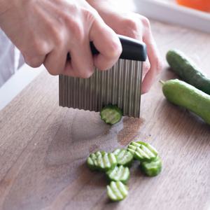 크링클커터 스텐 물결 칼날 웨지감자커터