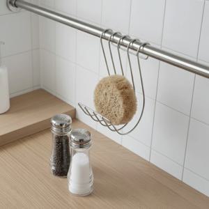 주방 쇠테리어 싱크대 물빠짐 행거 고리 홀더 수세미 거치대 스텐 S자 걸이