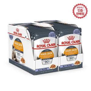 고양이파우치 헤어앤스킨 케어 젤리 85G 24개/피모관리용
