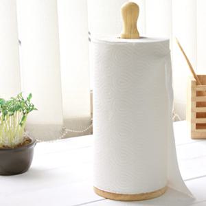 내추럴 원목 키친타올꽂이 1P 고무나무 스탠드 거치대