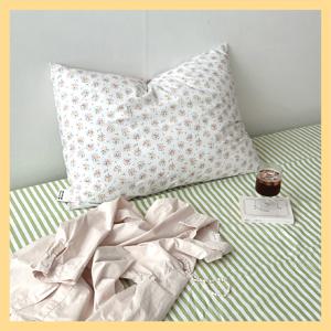 위드베이비가든 아이보리 프리미엄 순면 베개커버 사계절 패브릭