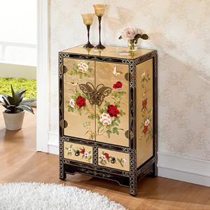 금박나비장(중) 양문장 엔틱 원목수납장